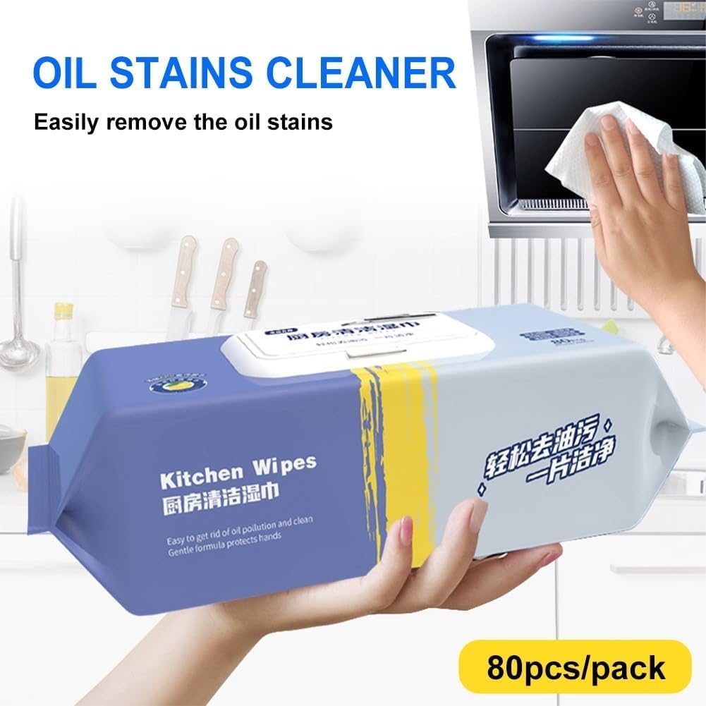 Kitchen Cleaning Wet Wipes (80 wipes)