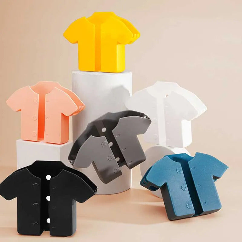 Wall mounted storage holder, Wall-mounted T-shirt Shape Punch-Free Storage Rack Box
