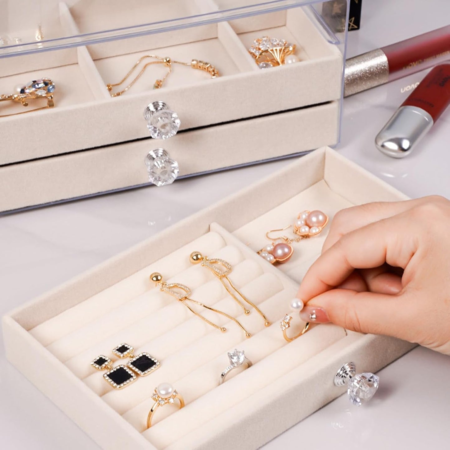 3 Drawers Jewelry Box