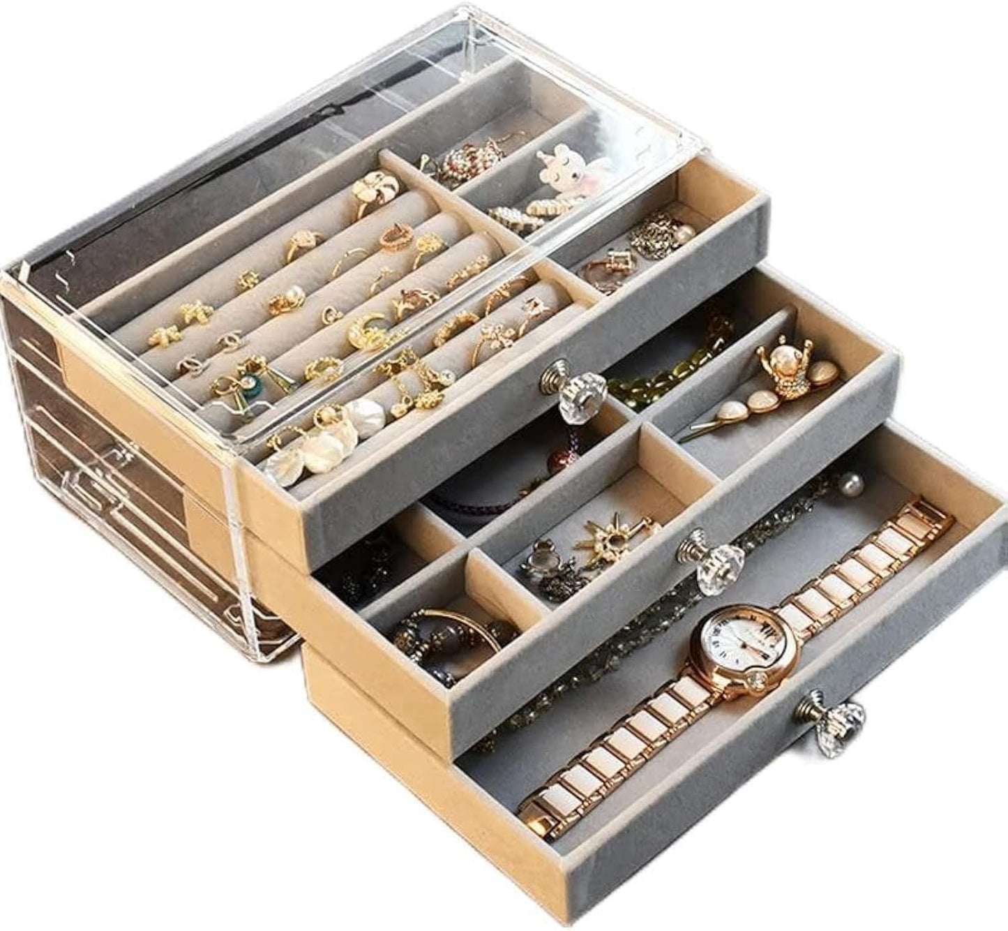 3 Drawers Jewelry Box