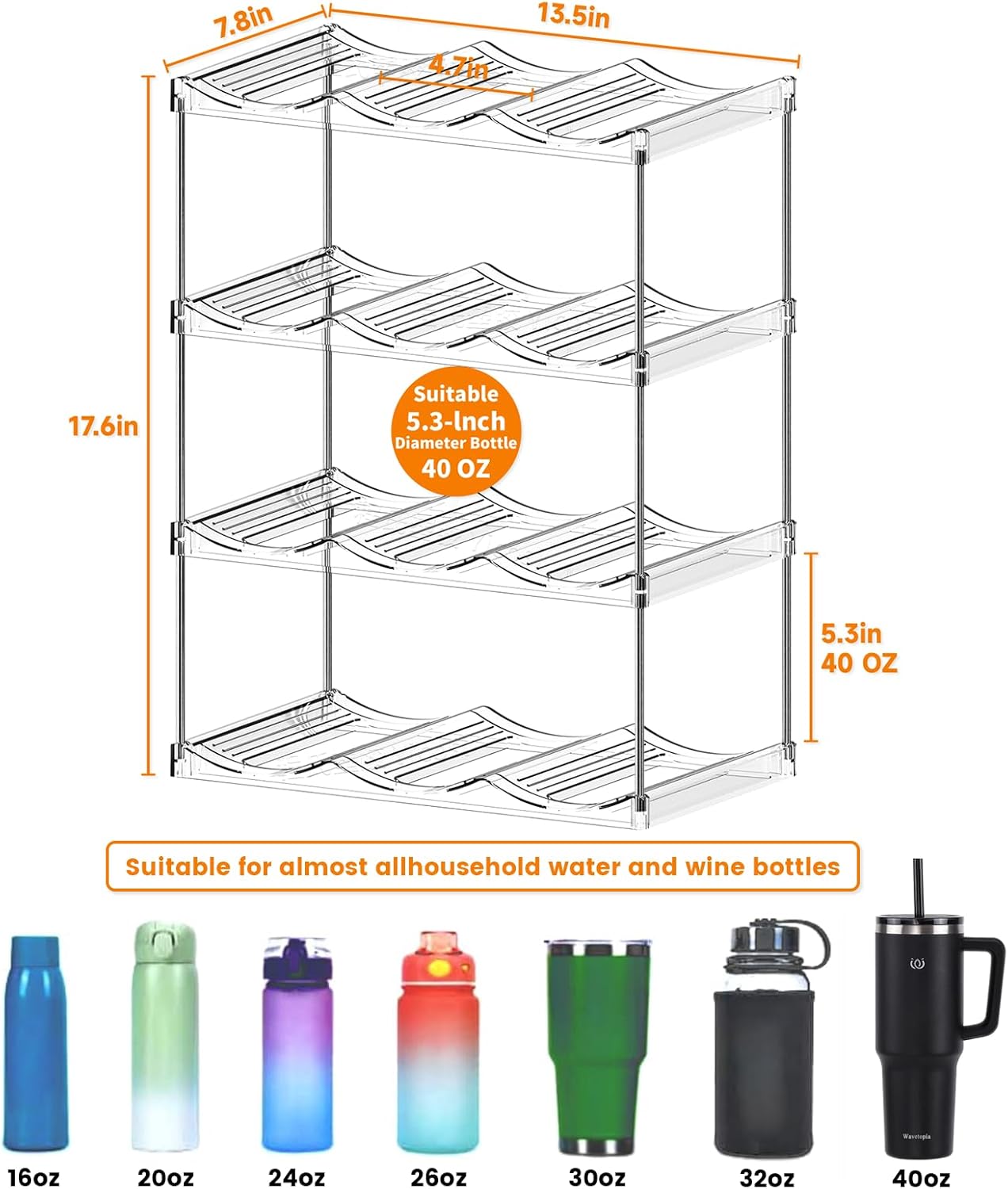 Water Bottles Organizer Stand