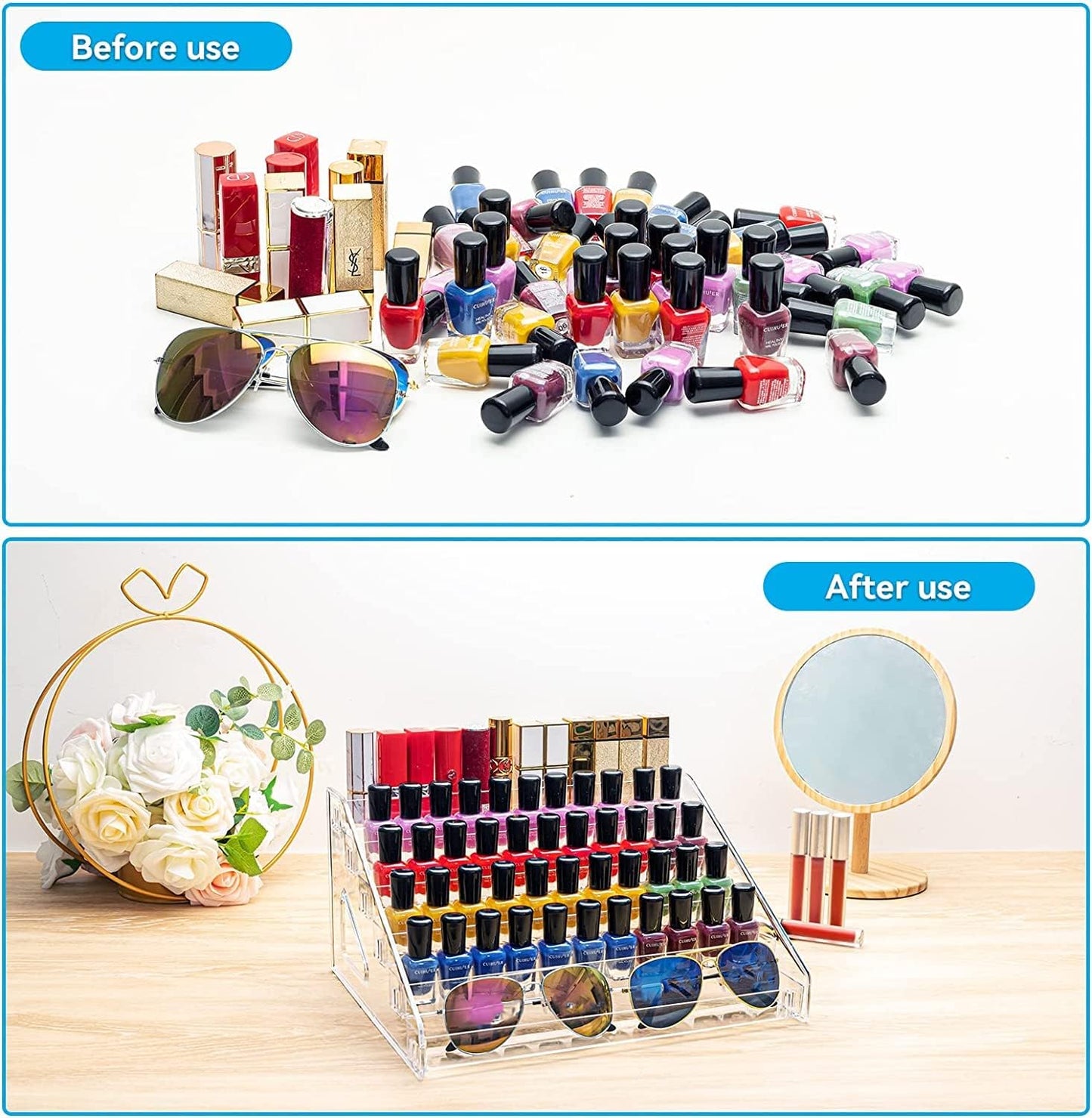 Multilevel Acrylic Cosmetics Display