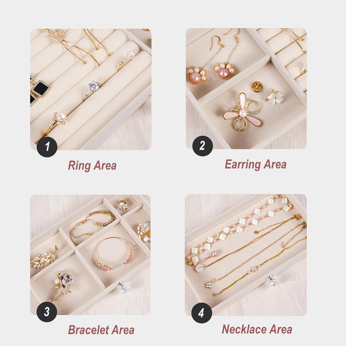 3 Drawers Jewelry Box