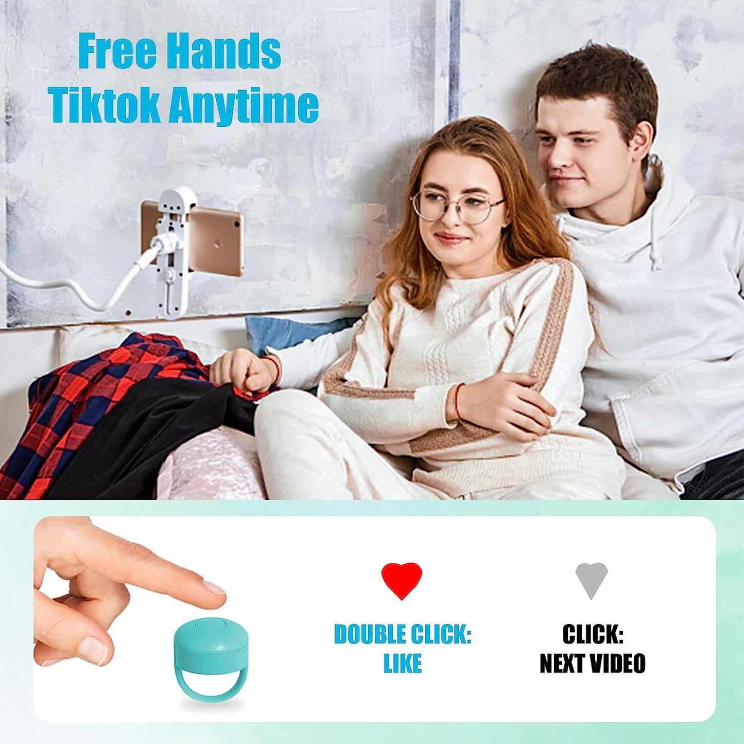 TikTok Bluetooth Ring, TikTok Scroll Remote, TikTok Bluetooth Remote Control