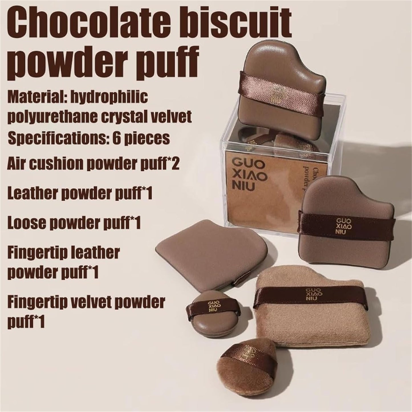 Makeup Foundation Puff Set (6 pcs)