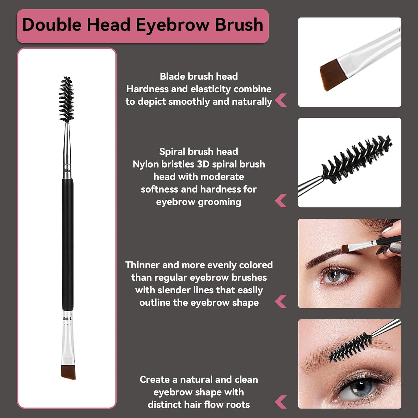 Dual Ended Eyebrow Brush