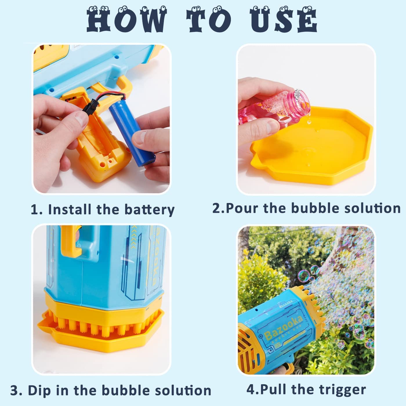69 Holes Bubbles Gun with Colorful Lights for Kids and Adult, Automatic Bubble Maker Gun for Indoor Outdoor Playing Activity