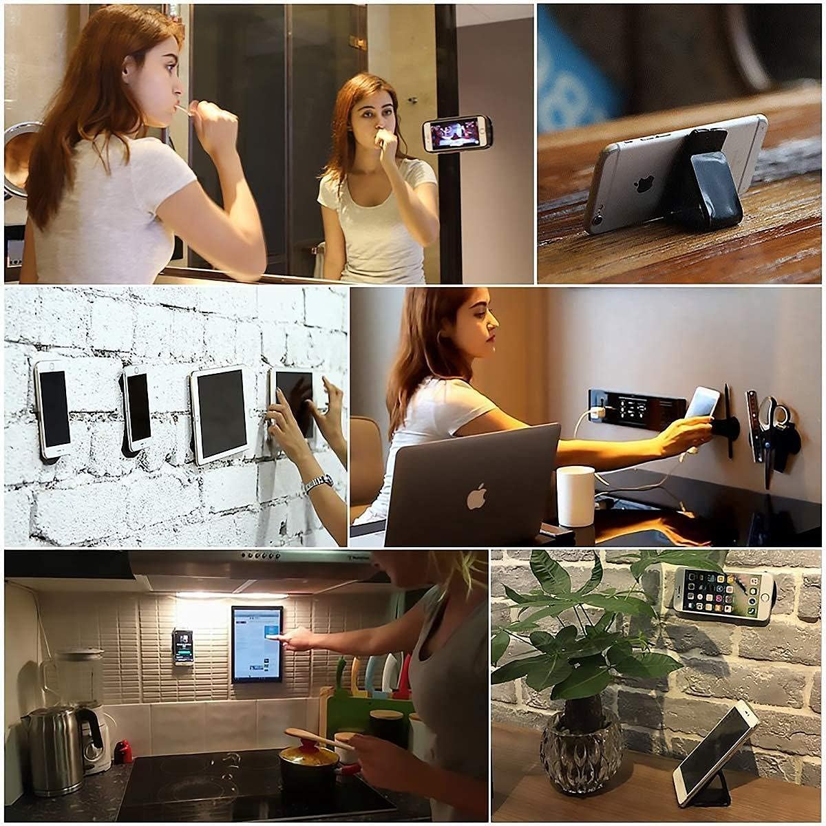 Gel Pad Phone Holder (2 pieces), Nano Rubber Pads, Universal Sticky Gel Pads Car Mount Cell Phone Holder
