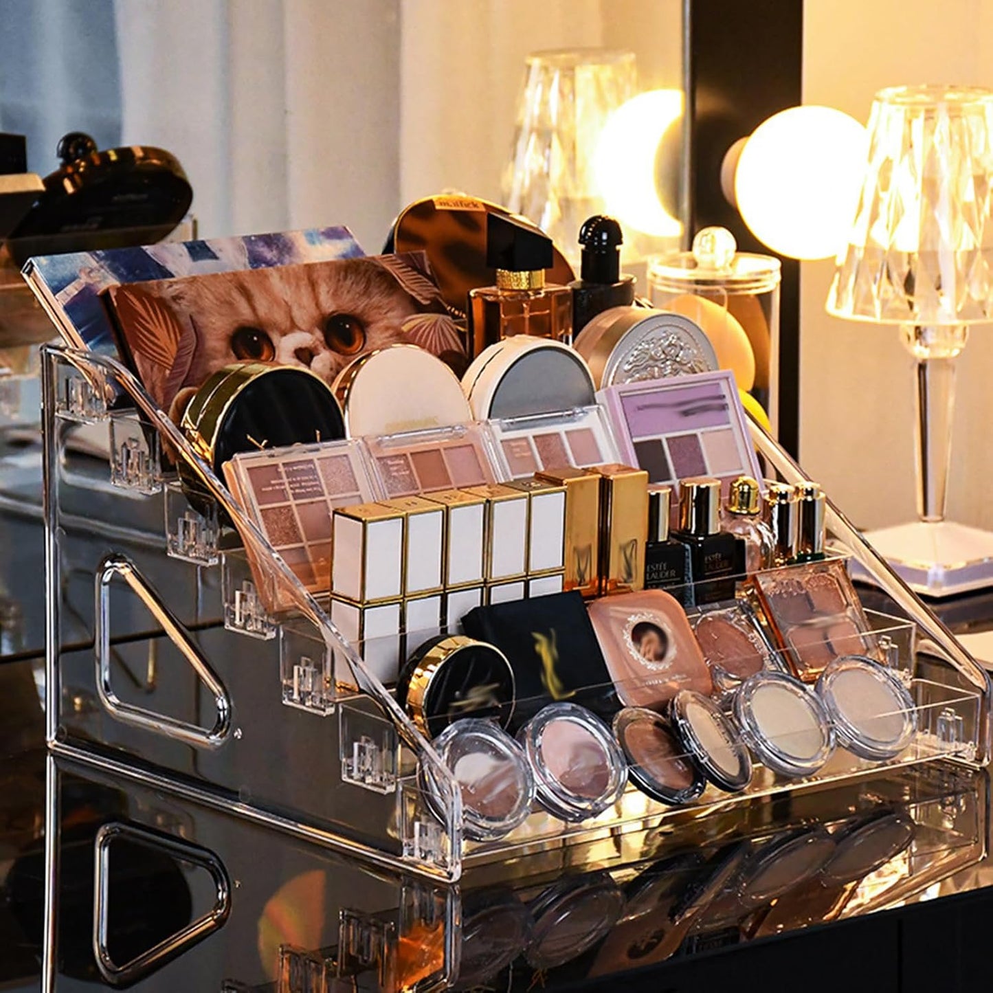 Multilevel Acrylic Cosmetics Display