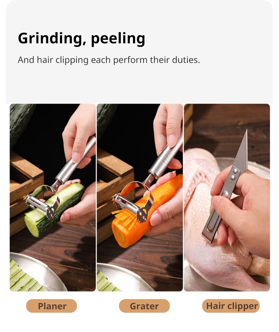 Multifunctional Vegetable Peeler & Slicer Stainless Steel