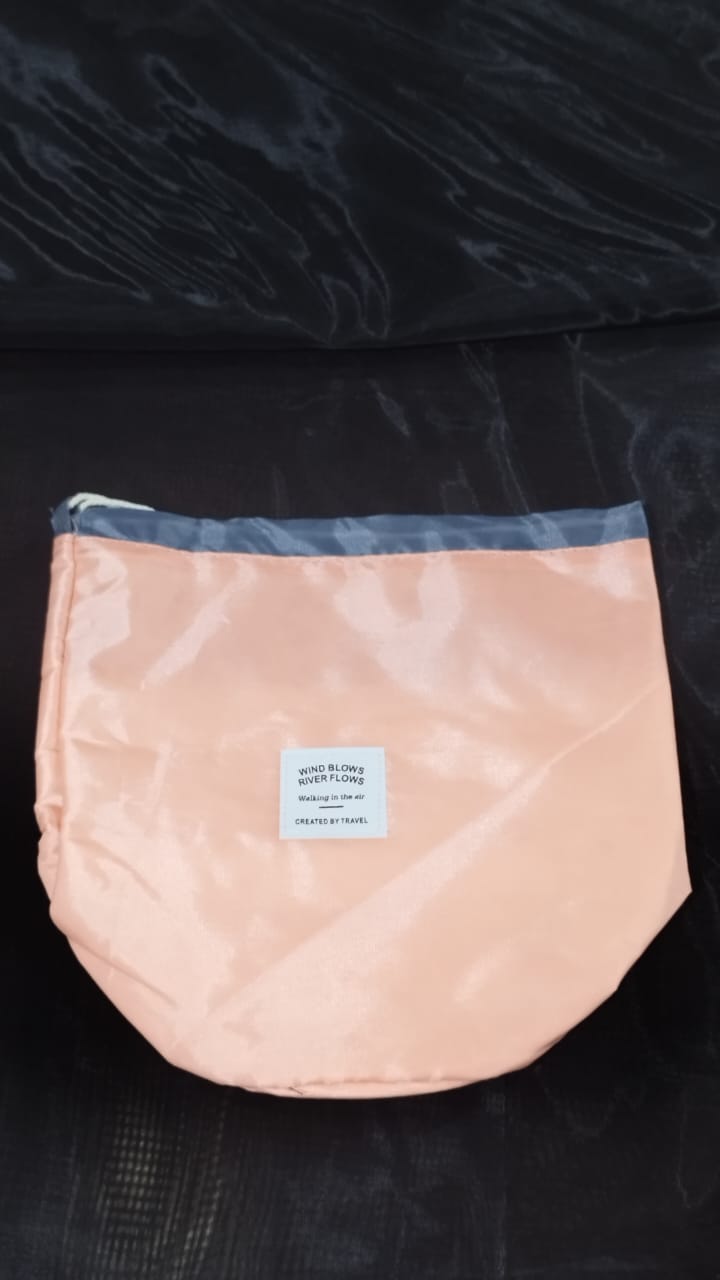 Portable Makeup & Toiletries Drawstring Bag