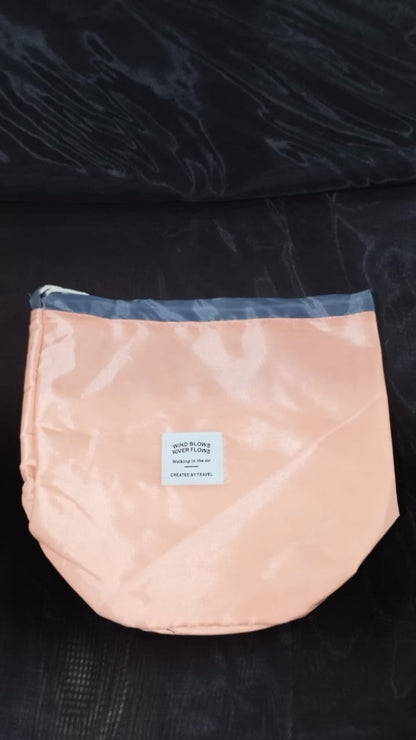 Portable Makeup & Toiletries Drawstring Bag