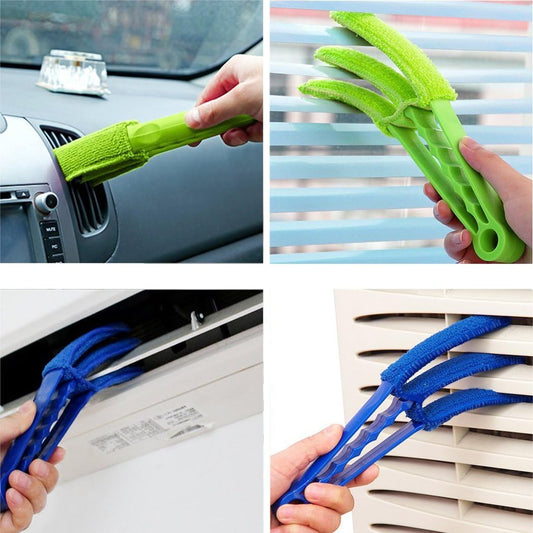 Microfiber duster brush for cleaning blinds