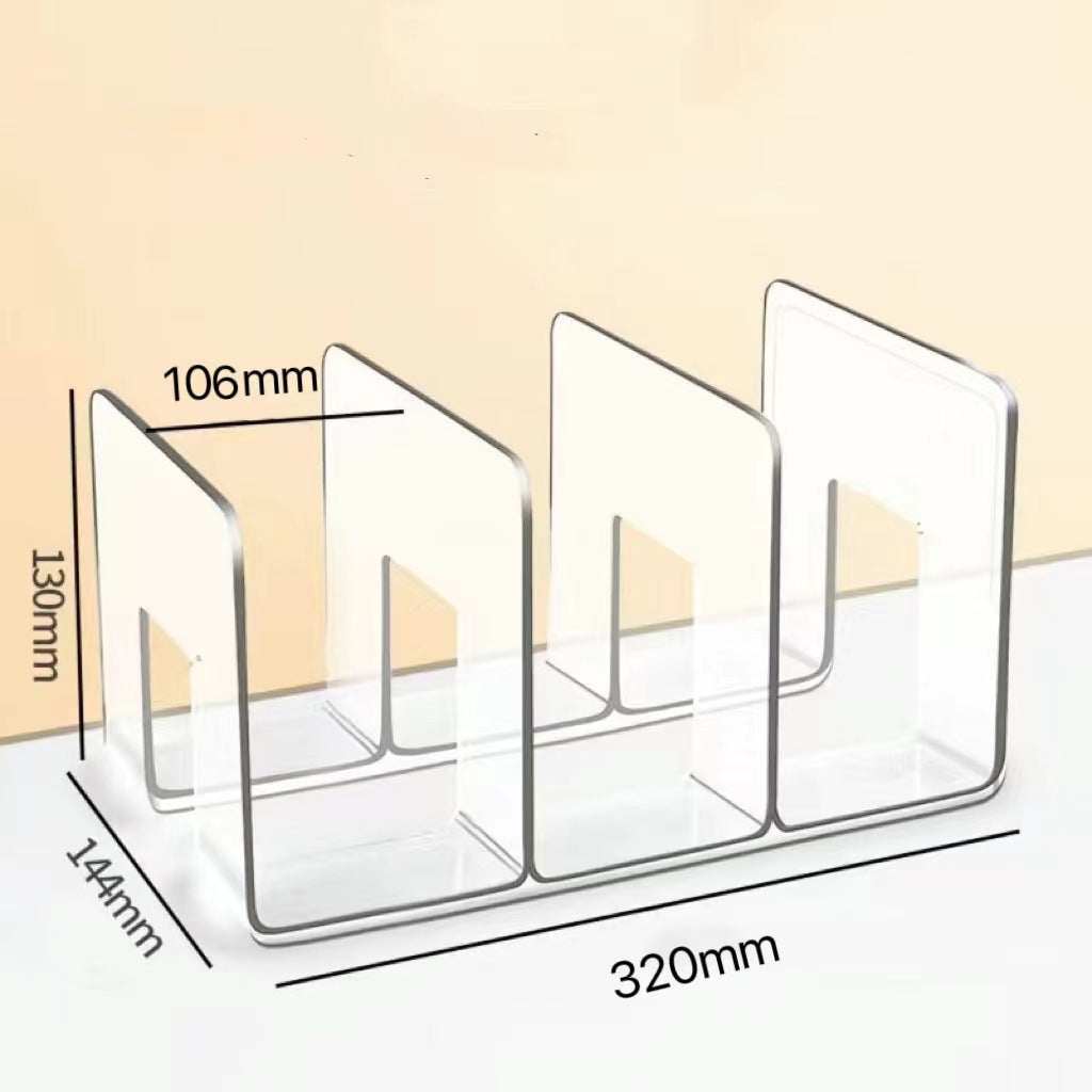 Acrylic handbag organizer with 3 grids for storing purses upright