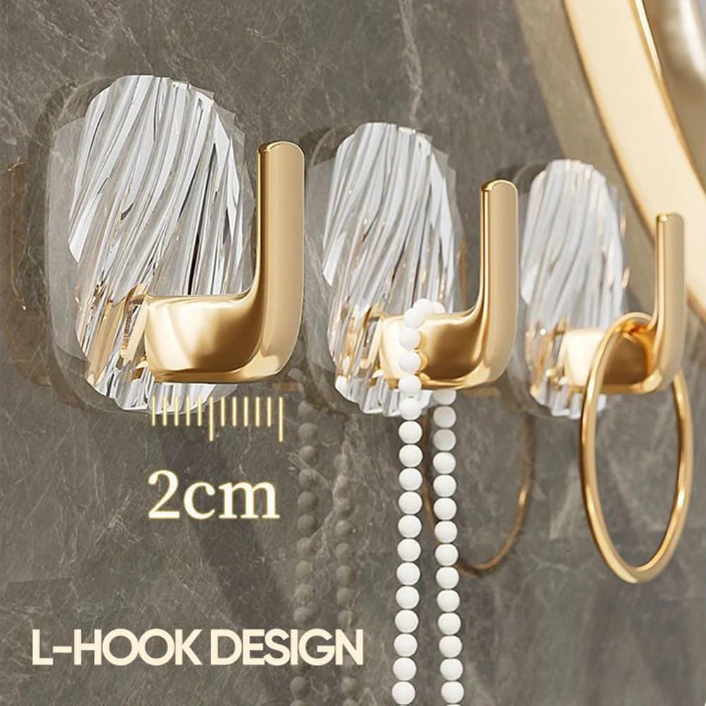 Heavy-duty self-adhesive acrylic wall hooks