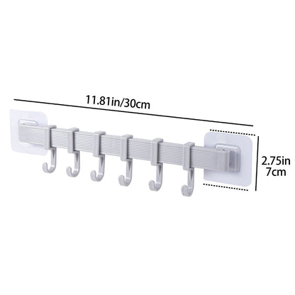 Waterproof PP wall hook rack for tile, glass and wood