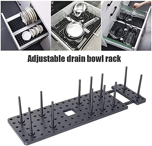 Plate holder for deep kitchen drawers