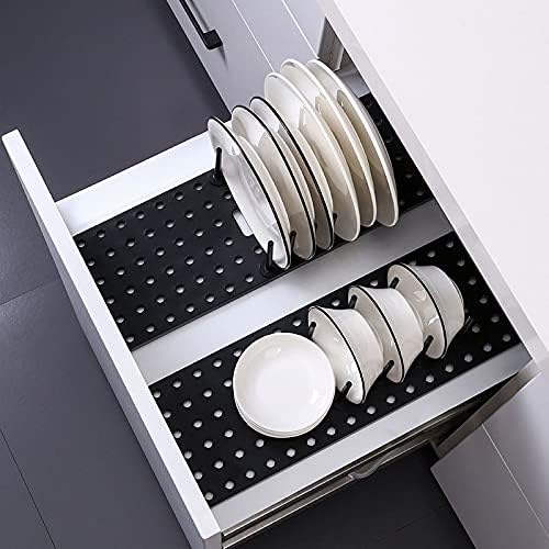 Durable adjustable drawer plate rack