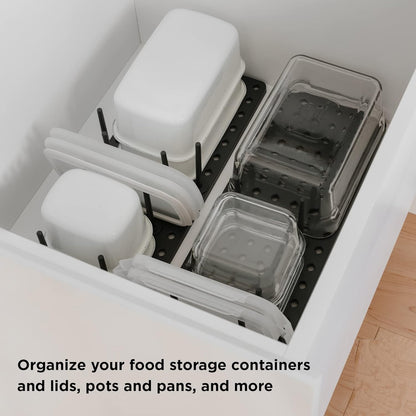 Drawer rack for pots and lids