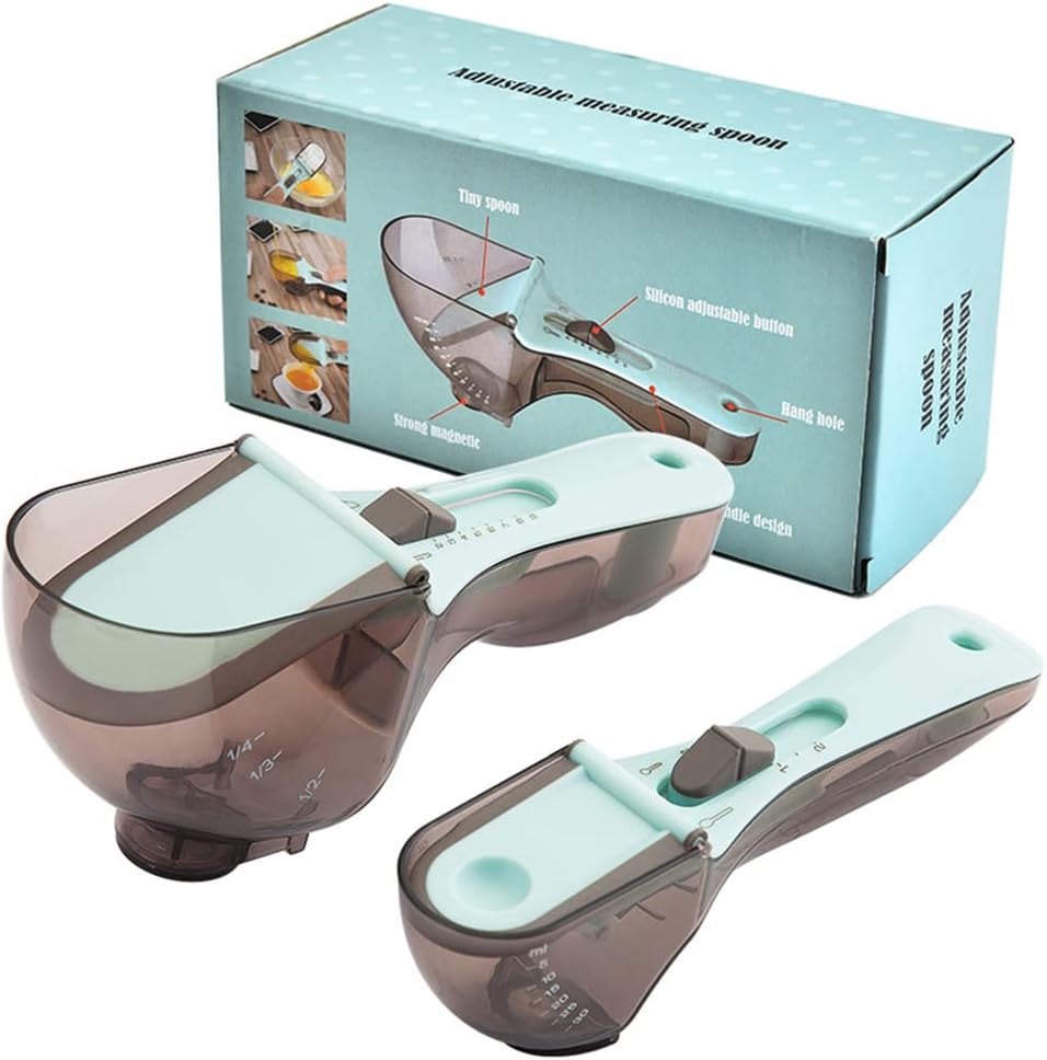 Adjustable measuring spoons, 2 pieces