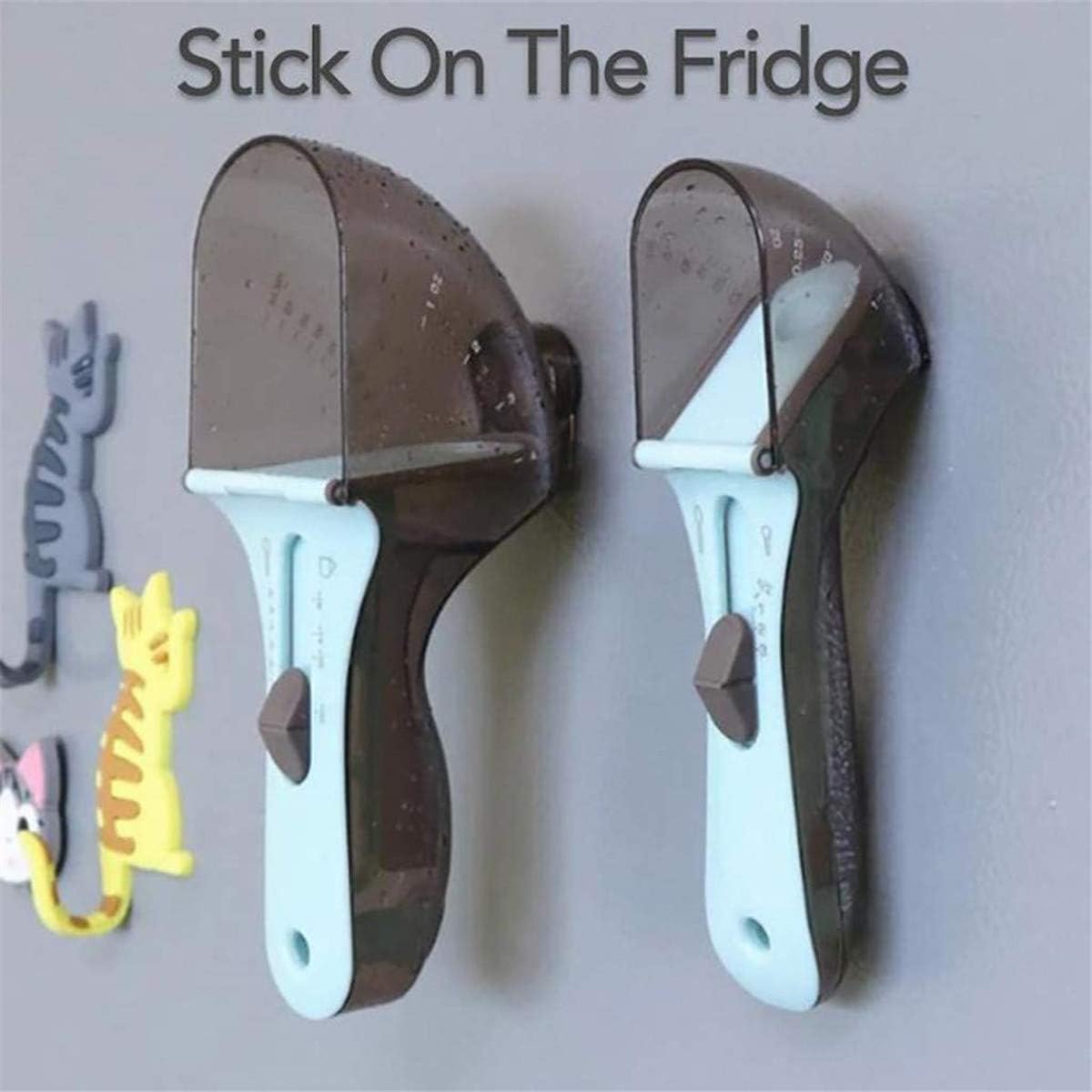 Sliding measuring spoon for baking