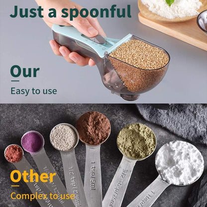 Adjustable measuring spoon for coffee