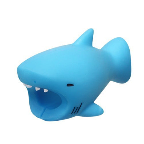 Animal cable protector, blue shark