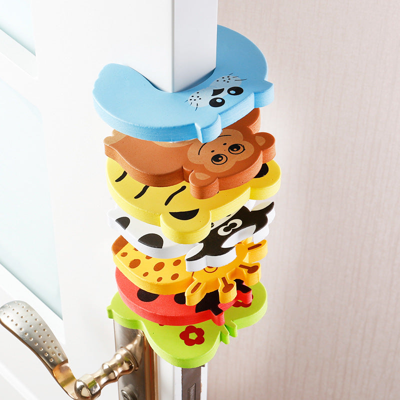 Anti pinch door stopper that protects children's fingers