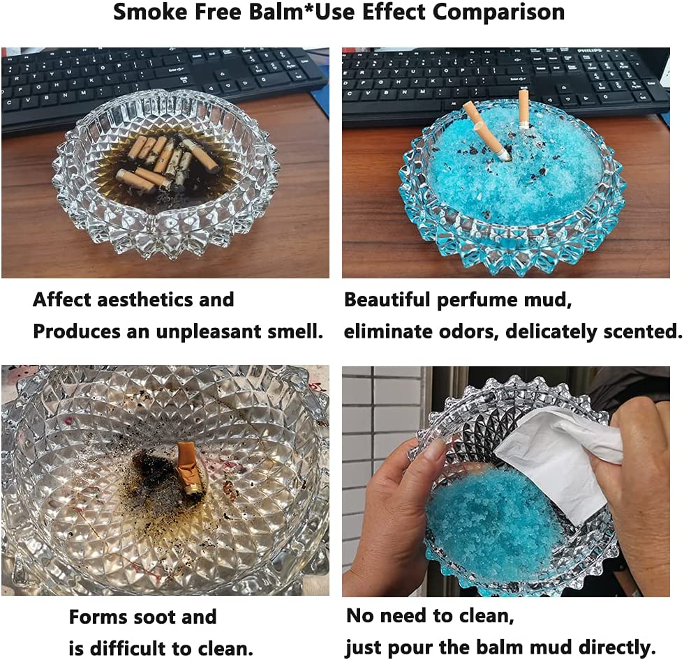 Ashtray sand that absorbs soot and reduces smoke odor