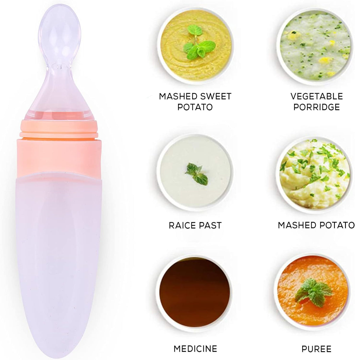 Baby feeder spoon for purees