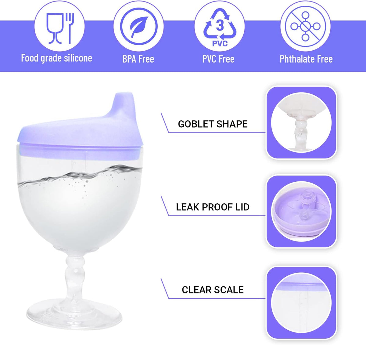 Kids goblet cup with an elegant design
