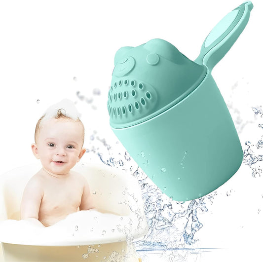 Baby shampoo rinse cup that protects eyes from water