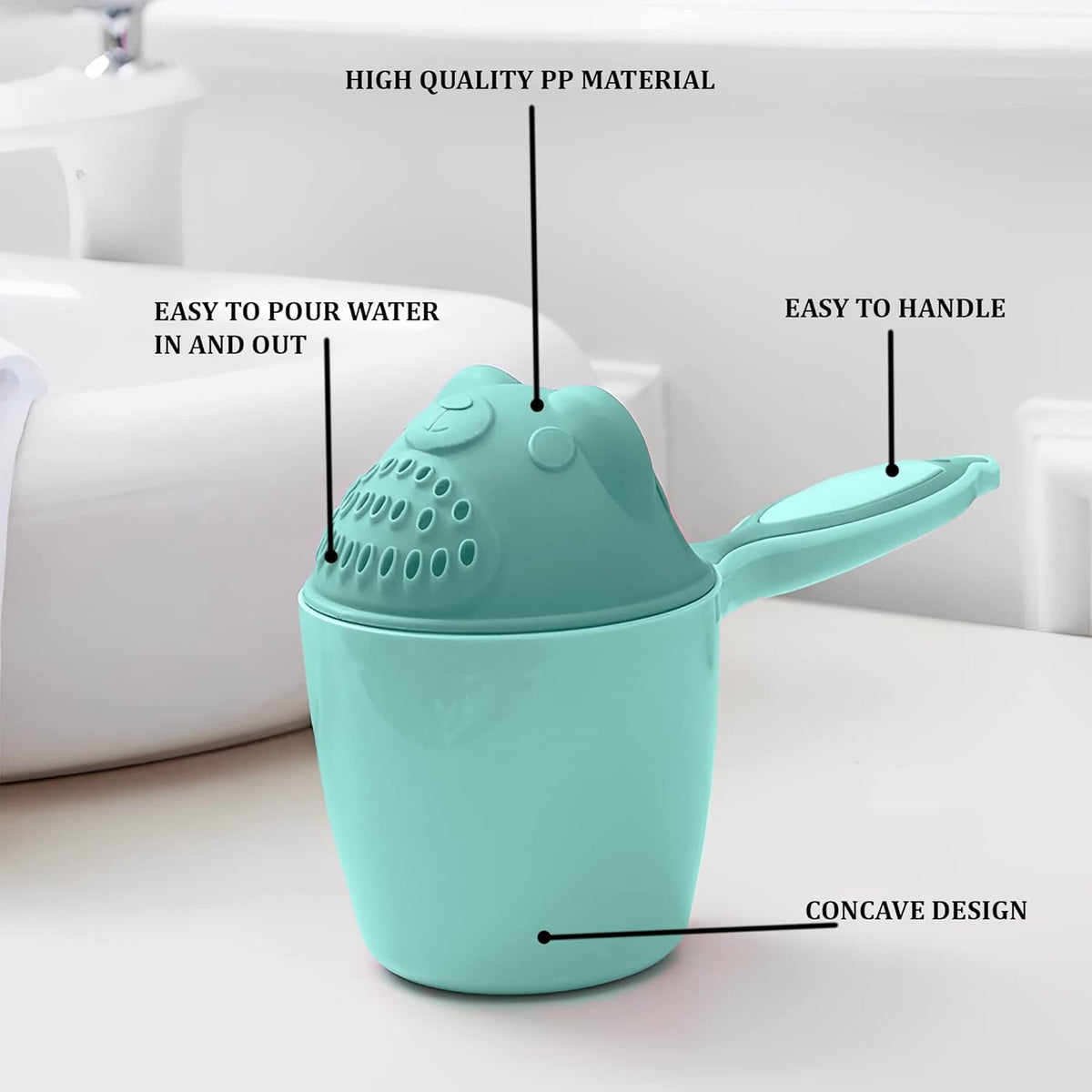 Tear-free baby shampoo rinser