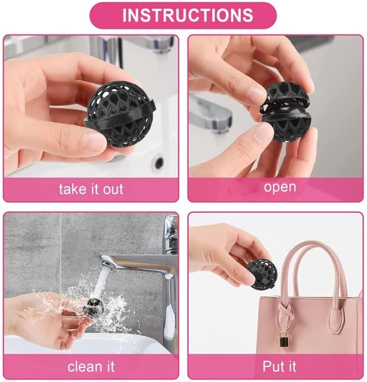 Throw the ball into your bag and it rolls around picking up dirt
