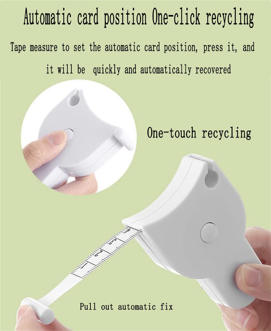 Flexible plastic body measuring tape that is light and portable