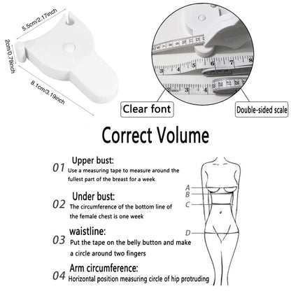 Body measuring tape with clearly printed markings