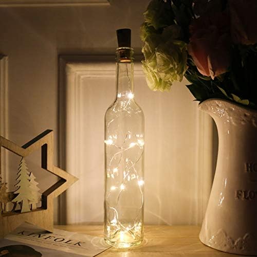Wine bottle cork string lights, 100 cm long