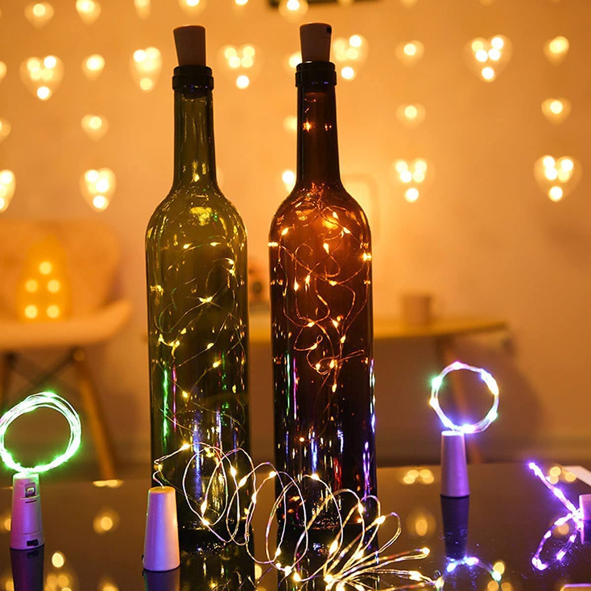Bottle string lights for DIY crafts