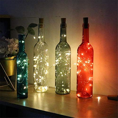 Cork lights for decorating empty wine bottles