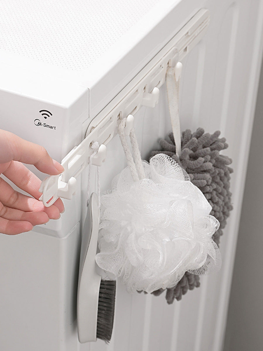 Stretchable under-cabinet hook hanger that saves space