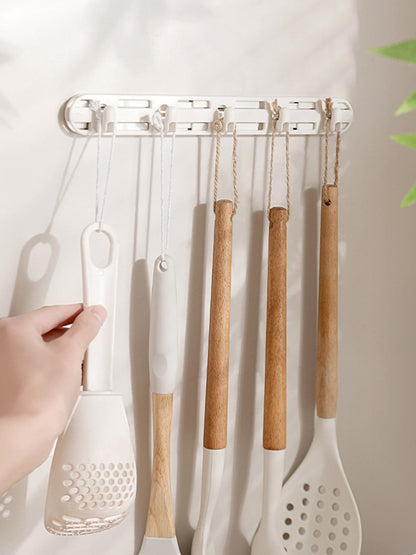 Plastic 5-hook hanger for cabinets and wardrobes