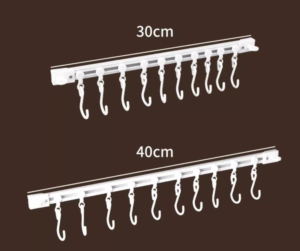 Under cabinet hook track