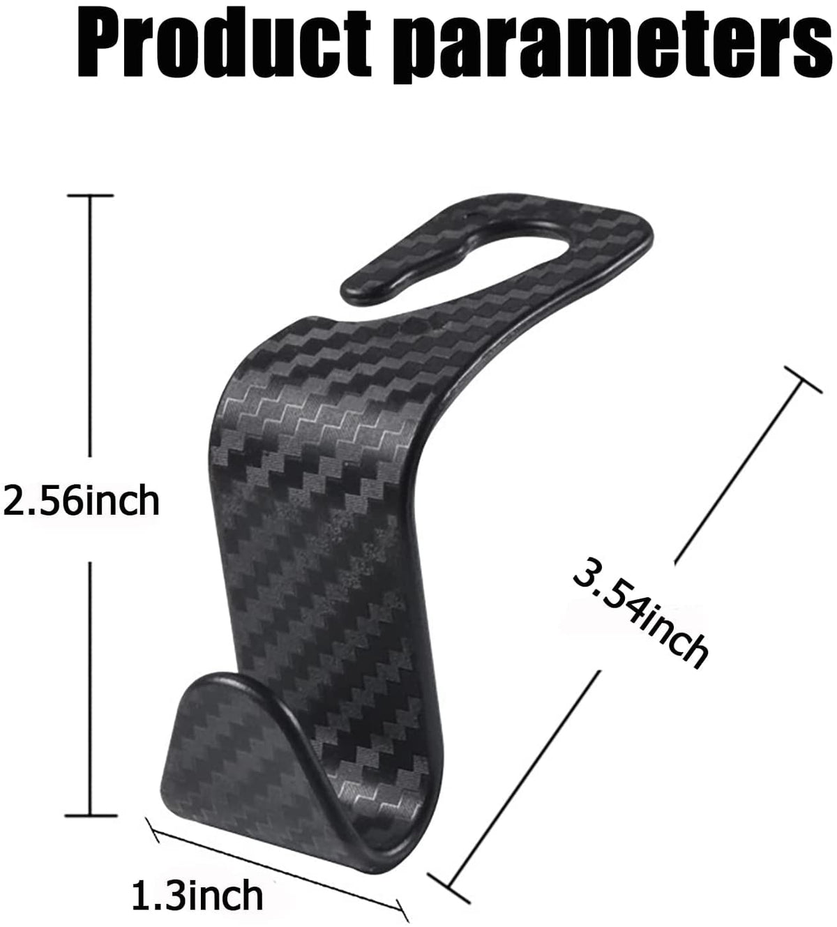 Car seat back hook for groceries