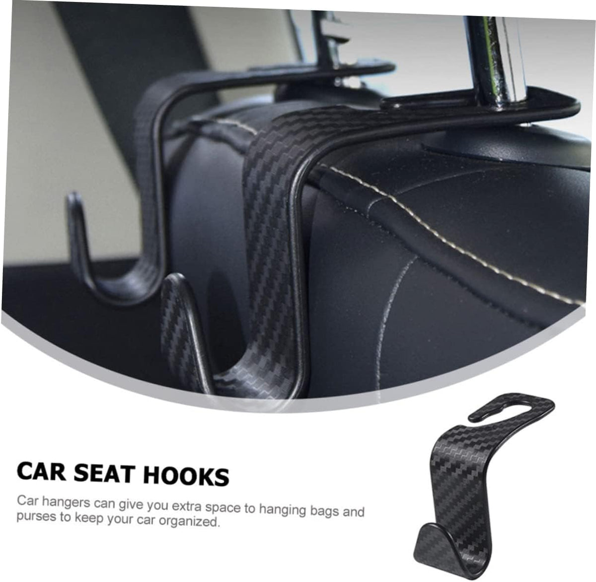 Car seat hanger in classic and striped black