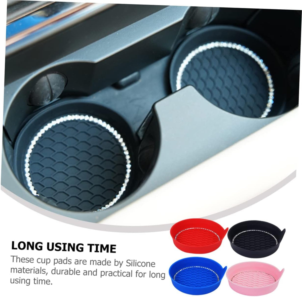 Car cup holder coasters that keep the car clean