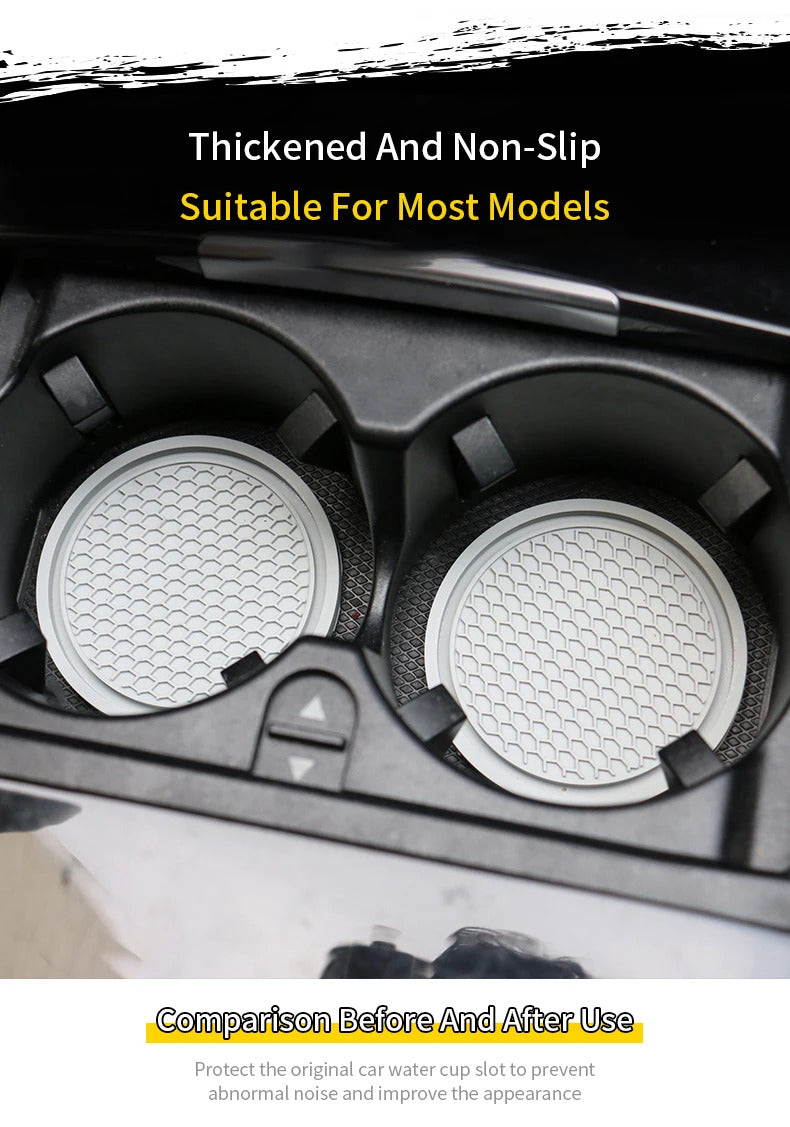 Car drink coasters, flat grey