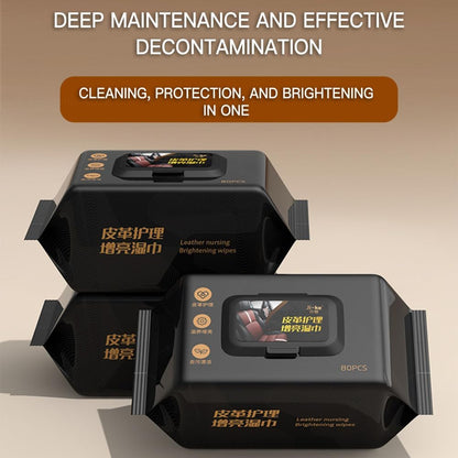 Leather cleaner wipes for car seats