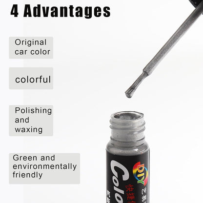 Car scratch pen before and after
