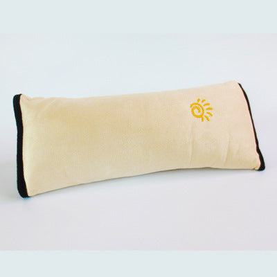 Kids car seat belt pillow in beige