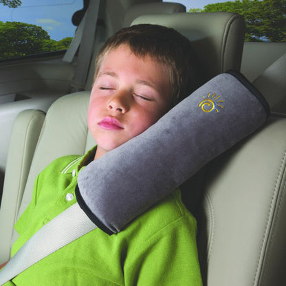 Kids car seat belt pillow in grey